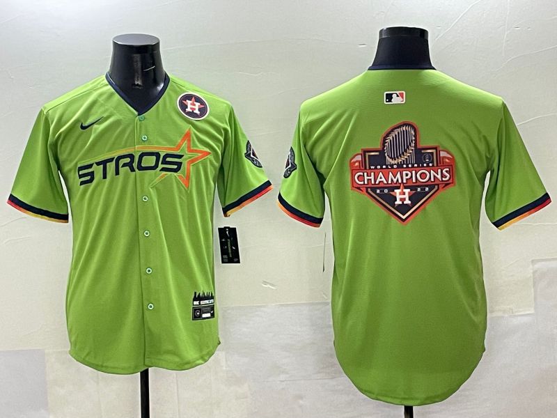Men Houston Astros Blank Green three generations Joint Name 2025 Nike MLB Jersey style 24